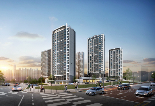 충북 청주시 상당구 방서동 일원에 공급되는 '동남 하늘채 에디크' 투시도. [코오롱글로벌 제공]